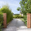 Entrée de jardin avec deux piliers Brique de chez ORSOL